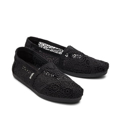Alpargata Black Moroccan Crochet