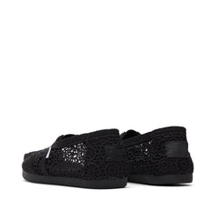 Alpargata Black Moroccan Crochet