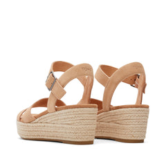 Audrey Honey Suede Wedge Sandal