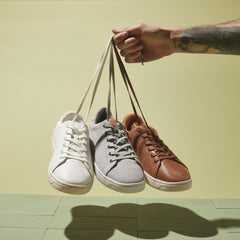TRVL LITE White Leather Lace-Up Sneaker