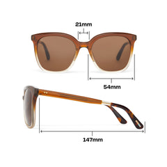 Charmaine Cappuccino Champagne Fade Handcrafted Sunglasses