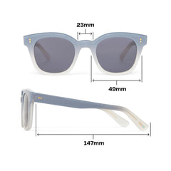 Rome Chalky Blue Fade Handcrafted Sunglasses