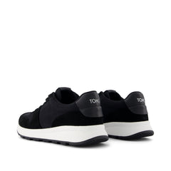 TRVL Lite Retro Runner Black Suede Water Repellent Sneaker
