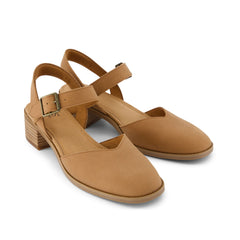 Jaclyn Brown Leather Heel