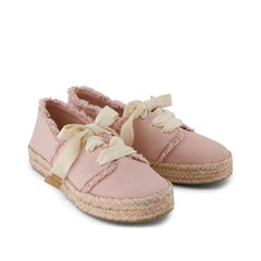 Carolina Lace-Up Espadrille Pale Rose Beachside Woven