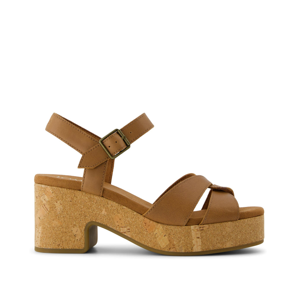 Isla Heeled Sandal Brown Sugar Leather