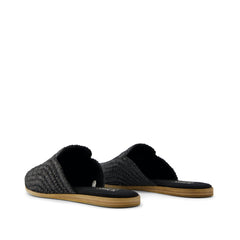 Jade Flat Black Raffia