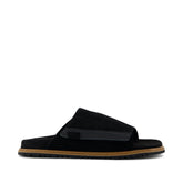 Danilo Slide Sandal Black Perforated Suede