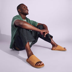 Danilo Slide Sandal Tan Suede