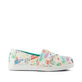 Alpargata Classic Kids Shoe Marshmallow White Sketchbook Print