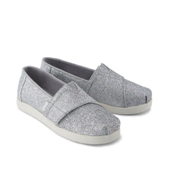 Alpargata Classic Kids Shoe Silver Iridescent Glimmer