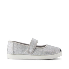 Nora Mary Jane Kids Shoe Silver Iridescent Glimmer Kids Shoe