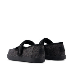 Nora Mary Jane Black Iridescent Glimmer Toddler Shoe