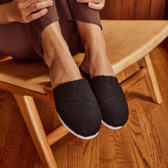 Alpargata Mule Black Heritage Canvas