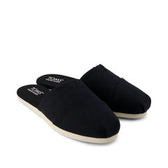 Alpargata Mule Black Heritage Canvas