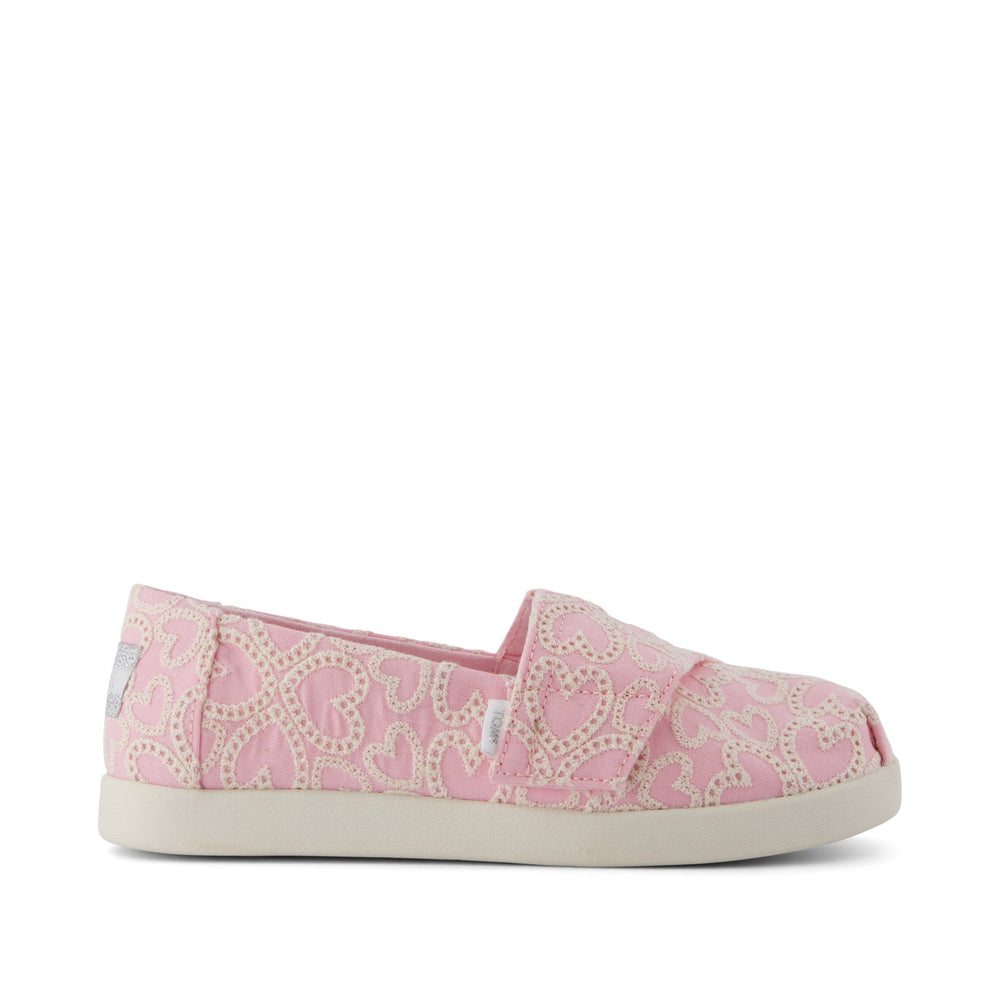 Alpargata Classic Kids Shoe Pink Hearts Eyelet Lace