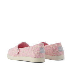 Alpargata Classic Kids Shoe Pink Hearts Eyelet Lace