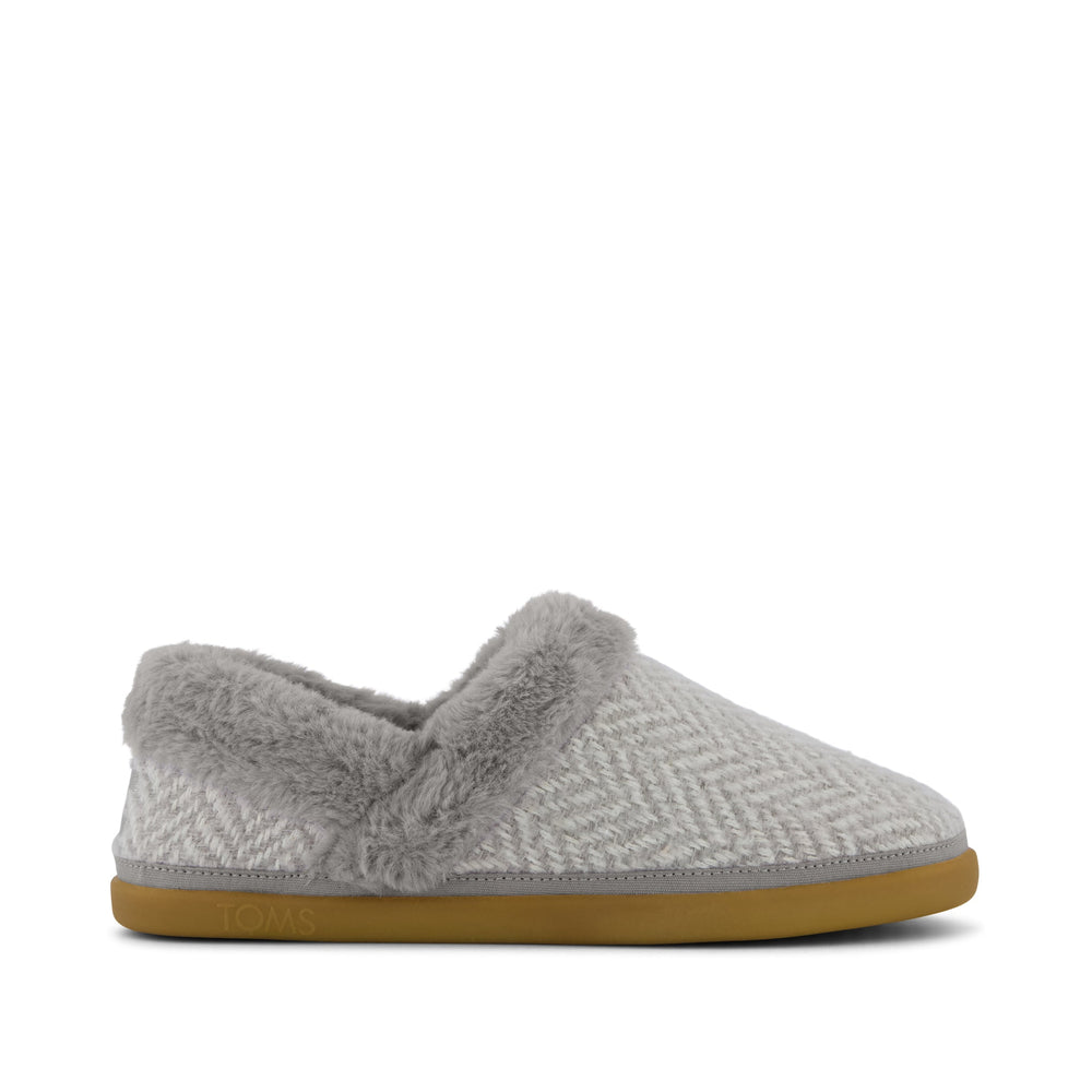 Oslo Convertible Slipper Drizzle Grey Herringbone