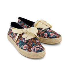 Carolina Lace-Up Espadrille Dark Teal Mountain Primrose