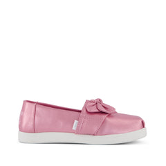 Kids Shoe Alpargata Classic Kids Shoe Rose Pink Metallic Twill/Bow
