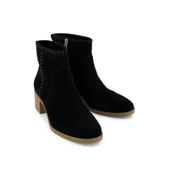 Delilah Heeled Boot Water Repellent Black Suede