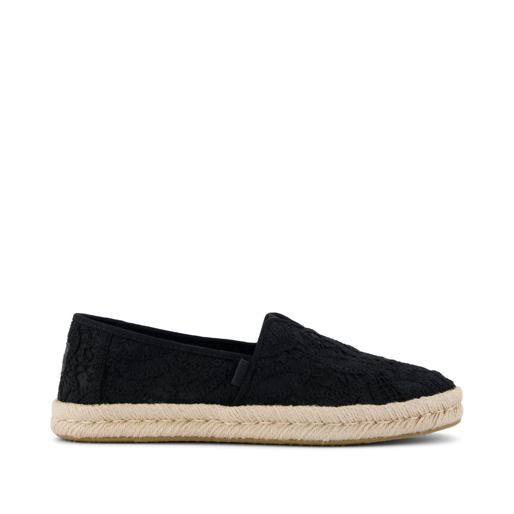 Alpargata Rope 2.0 Espadrille Black Floral Crochet