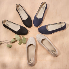 Alpargata Ballet Flat All Black Heritage Canvas