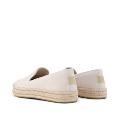 Carolina Espadrille Embroidered Taupe Suede
