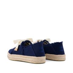 Carolina Lace-Up Espadrille Navy Fray