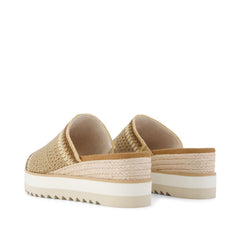 Diana Mule Wedge Sandal Almond Crochet