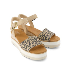 Diana Wedge Sandal Natural Leopard Print