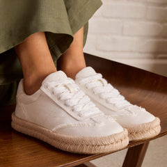 Jesse Espadrille Sneaker White Canvas