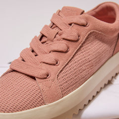 Rea Lace-Up Platform Sneaker Bloom Mesh and Suede