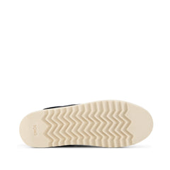Rea Lace-Up Platform Sneaker Black Mesh and Suede