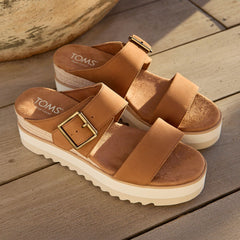 Diana Mule Wedge Sandal Brown Sugar