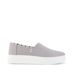 Asher Platform Slip On Sneaker Grey Canvas