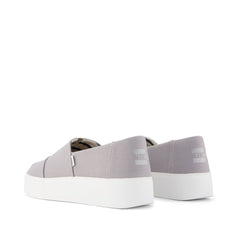 Asher Platform Slip On Sneaker Grey Canvas