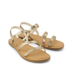 Kira Strappy Sandal Gold Leather