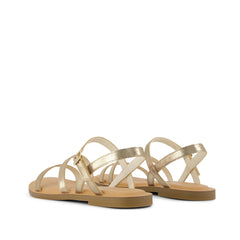 Kira Strappy Sandal Gold Leather