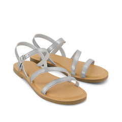 Kira Strappy Sandal Silver Leather
