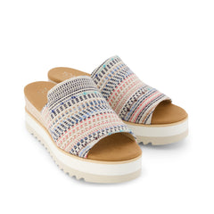 Diana Mule Wedge Sandal Global Stripes
