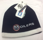 Edmonton Oilers White/Navy CCM NHL Reversible 460 Knit Hat