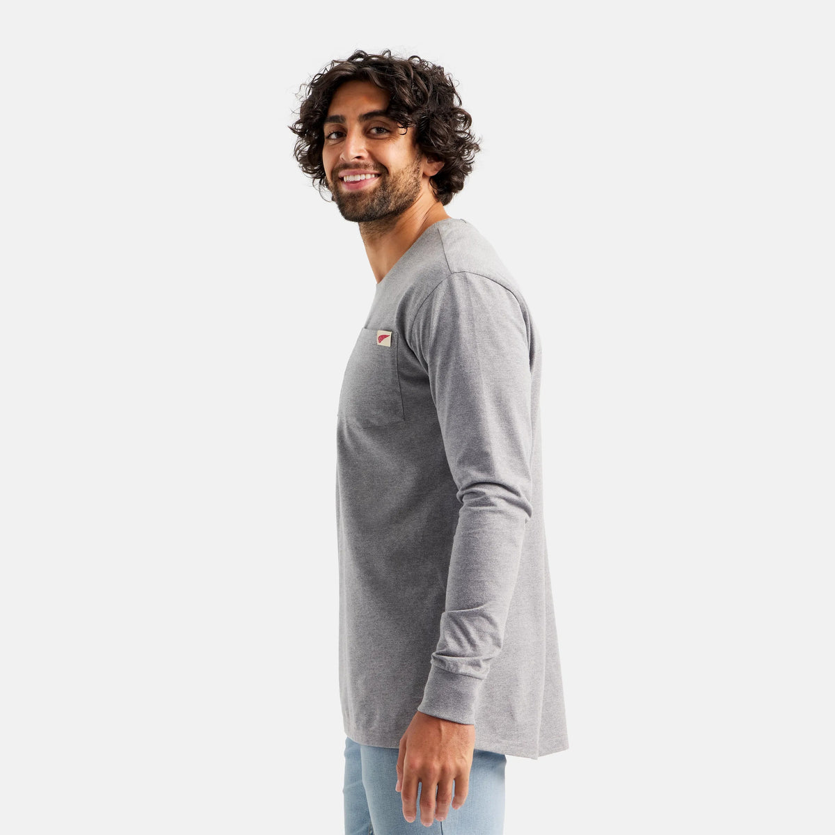 Long Sleeve Classic Pocket Tee in Heather Gray 98475 | Red Wing | Red Wing Shoes Men|Apparel