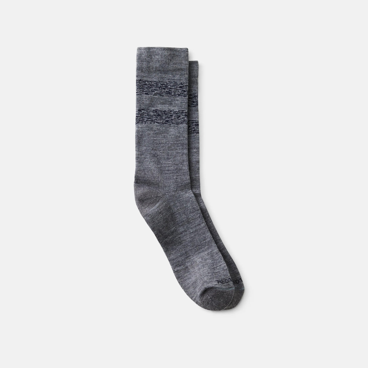 Unisex Wool Blend Striped Crew Socks in Gray/Navy | Red Wing Heritage 97677 | Red Wing Shoes Apparel