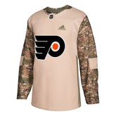Military Camo Khaki Philadelphia Flyers 258J Adidas NHL Authentic Pro