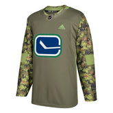 Military Camo Moss Vancouver Canucks 370J Adidas NHL Authentic Pro Jer