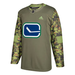 Military Camo Moss Vancouver Canucks 370J Adidas NHL Authentic Pro Jer