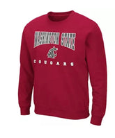 Colosseum Washington State Cougars Red Crewneck Fleece NCAA Sweatshirt