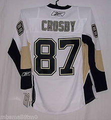 CROSBY Pittsburgh Penguins Reebok Premier 7185 AWAY White Jersey