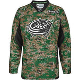 Military CAMO Columbus Blue Jackets Reebok Premier Jersey